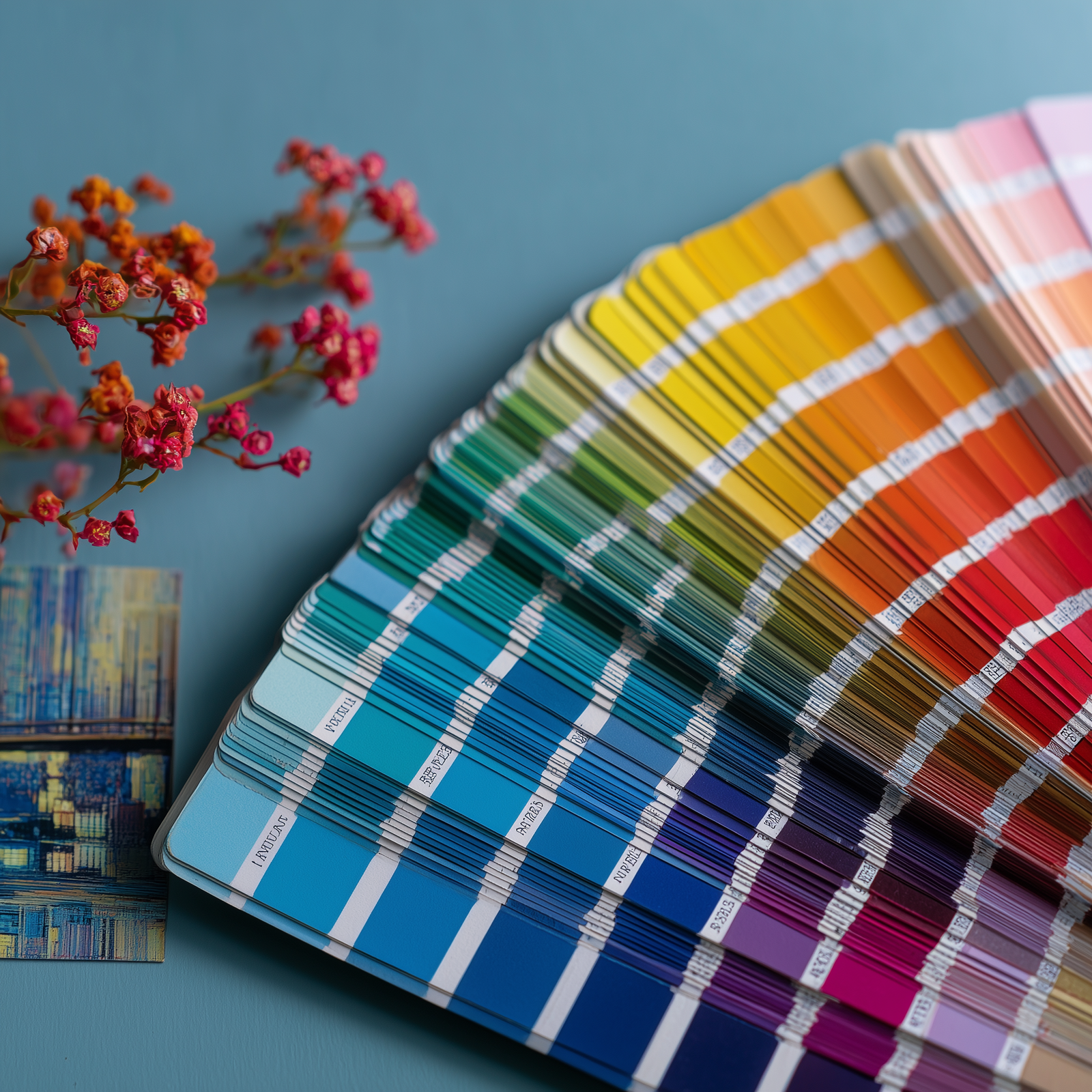 Pantone colour fan deck — twelve-colour pigment matching